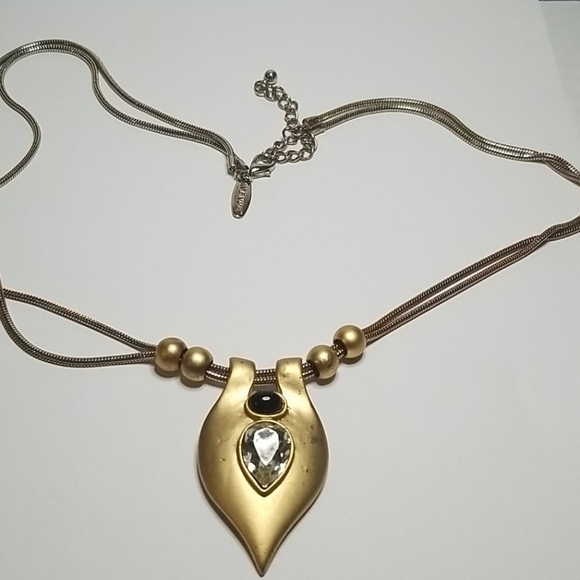 Avenue brushed goldtone necklace - Picture 1 of 5